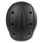 Black equestrian CASCO helmet with multiple ventilation holes on a white background