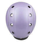 A light purple equestrian CASCO helmet with multiple circular ventilation holes, shown from the back on a solid white background.