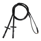 Lumiere black flat rubber grip reins – brass fittings