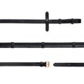 Lumiere black flat rubber grip reins – brass fittings
