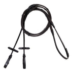 Snaffle Bridle Reins – Rolled Rubber Grip – Silver