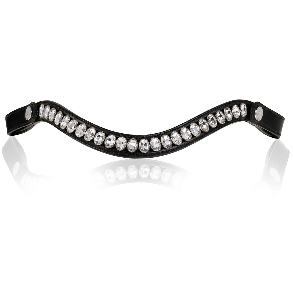 Lumiere Diva leather broadband clear crystal front view 