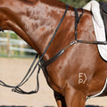 A brown horse wearing the Lumiere Parker Bridge Breastplate