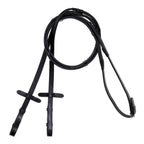 Lumiere black flat rubber grip reins – silver fittings