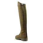 Petrie Explorer brown nubuck riding boos — rear view-zipper