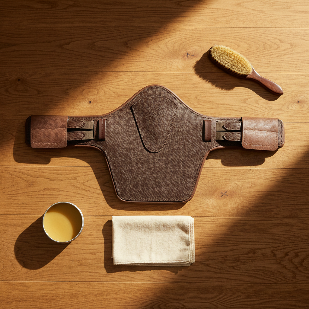 Belly Guard Girth - Brown Lifestyle
