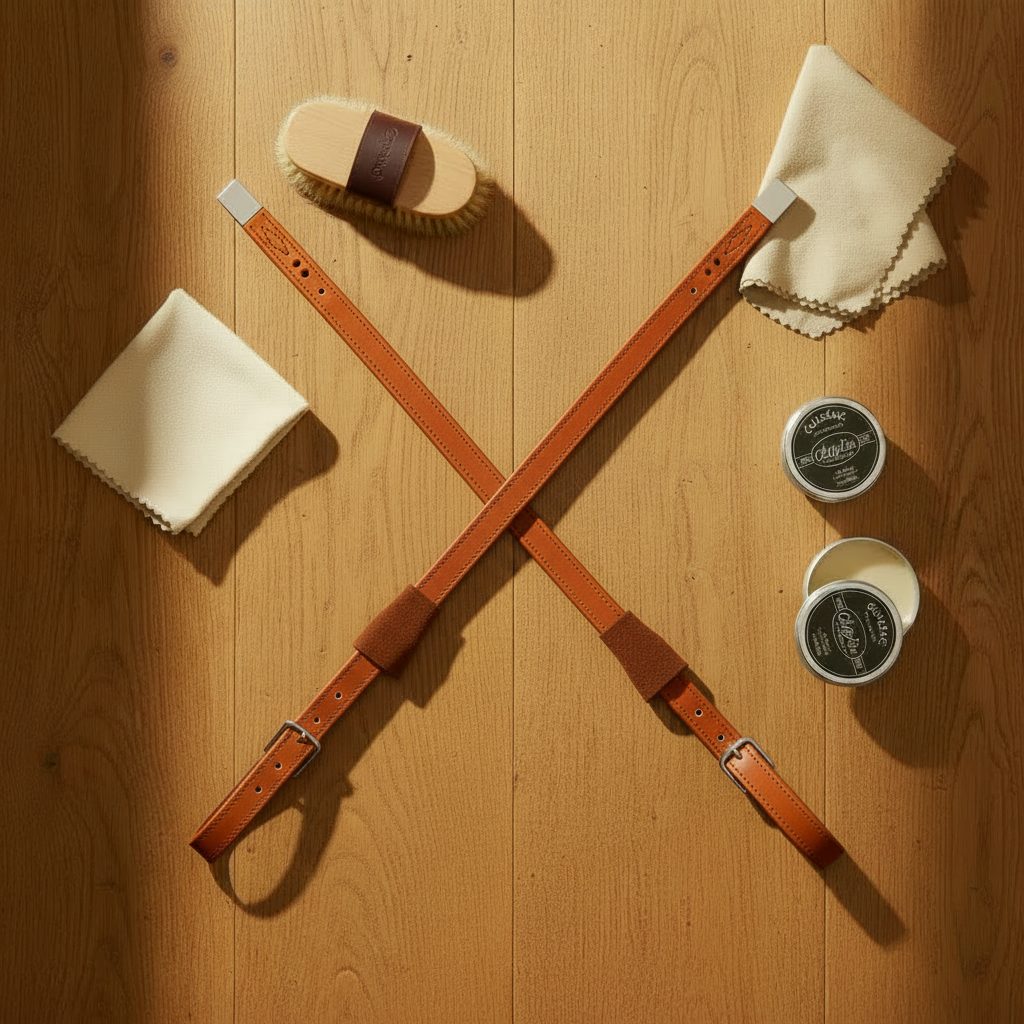 Childeric Dressage Stirrup Leathers - Chestnut - Warm Wood