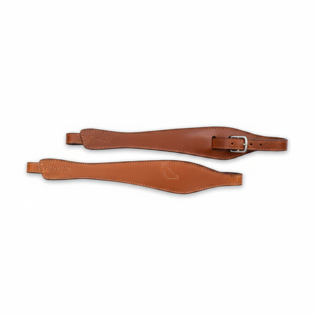 Childeric Jumping Stirrup Leathers - Chestnut - White Background