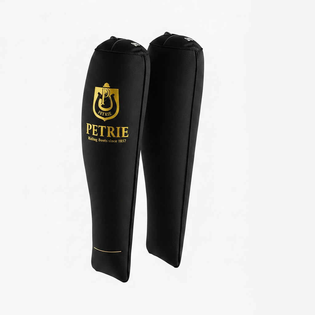 Petrie Boot Fillers — gold logo, square
