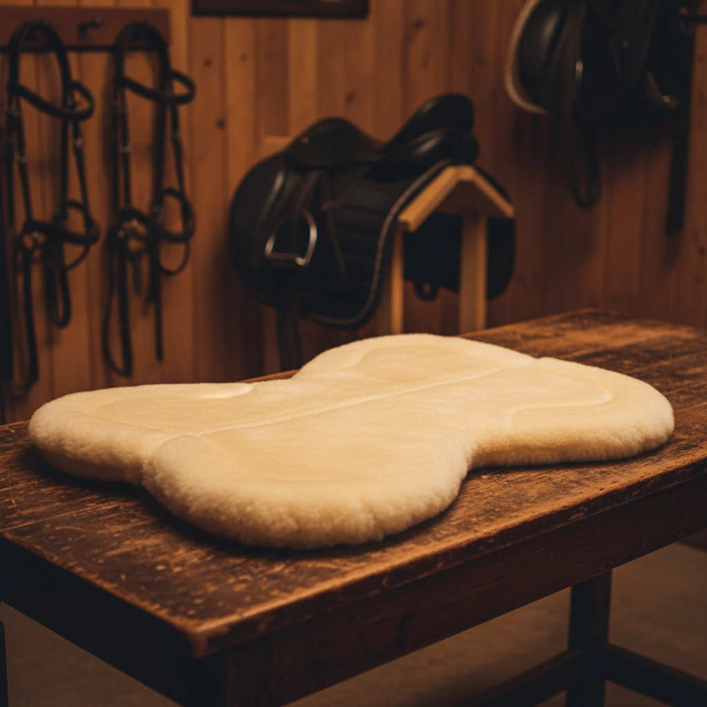 Sheepskin Saddle Pad - Tack Room Lifestyle